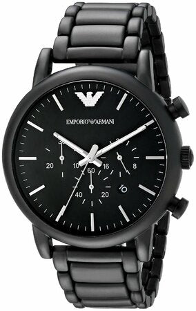 Armani Emporio Men's Black Chronograph Watch AR1895