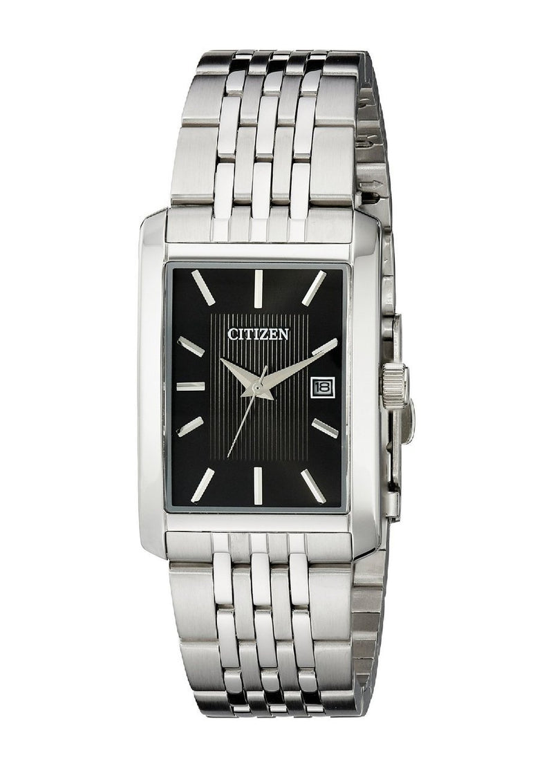 Citizen Mens Bh1671-55E Rectangular Silver-Tone Bracelet Watch