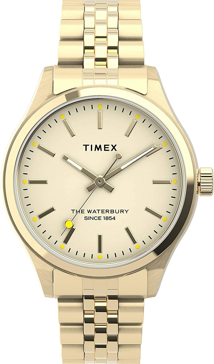 Timex Waterbury Neon 34mm Stainless Steel Bracelet Watch