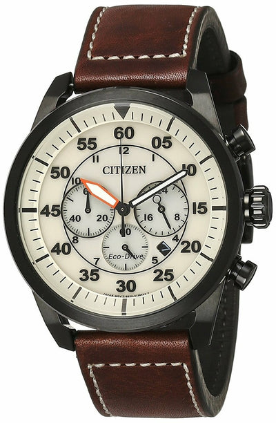 Citizen Eco-Drive Aviator Chronograph Ca4215-04W Mens Watch