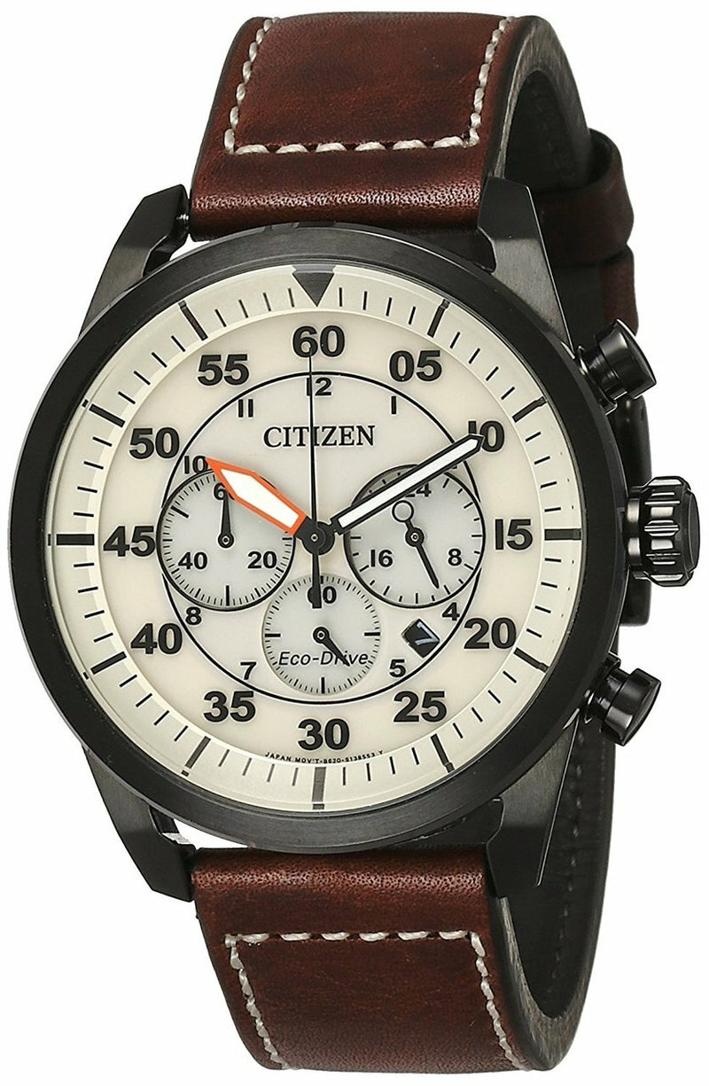 Citizen Eco-Drive Aviator Chronograph Ca4215-04W Mens Watch