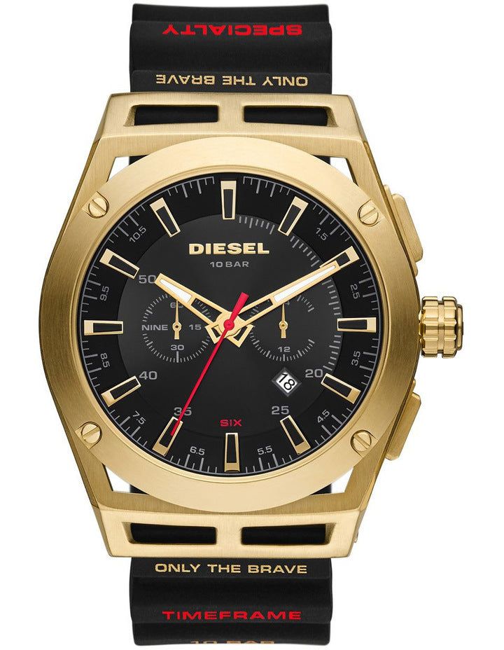 Diesel Timeframe Chronograph Black Silicone Watch