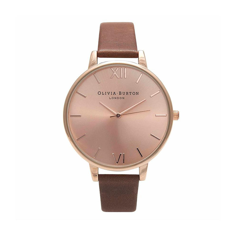 Olivia burton big dial rose gold watch sale