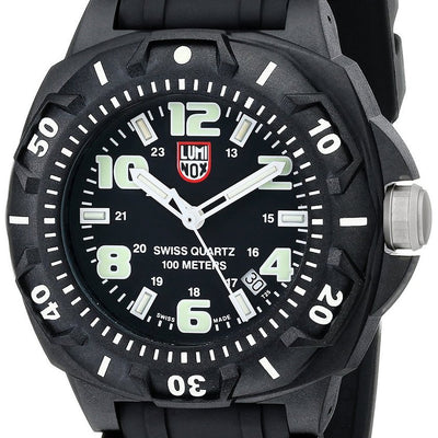 Luminox Mens 0201.Sl Sentry 0200 Black Case With Luminescent Accents Watch Direct