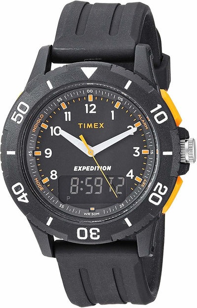 Timex Mens Tw4B16700 Expedition Katmai Combo 40Mm Black Resin Strap Watch