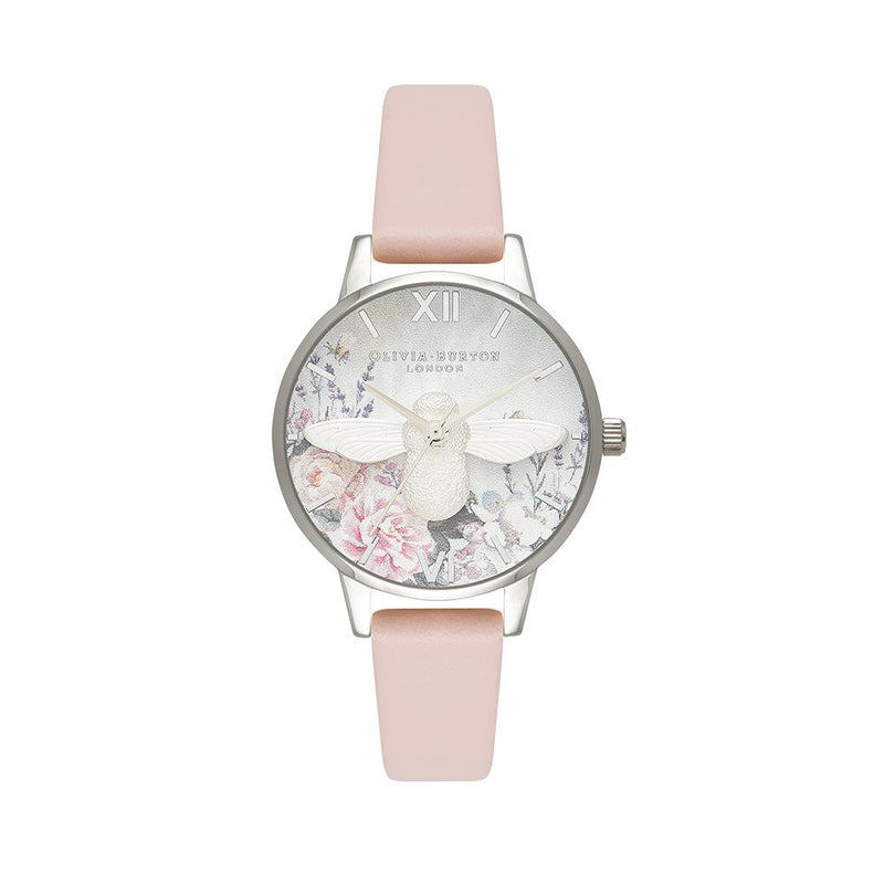 Olivia Burton Glasshouse Silver Lilac Watch - Silver