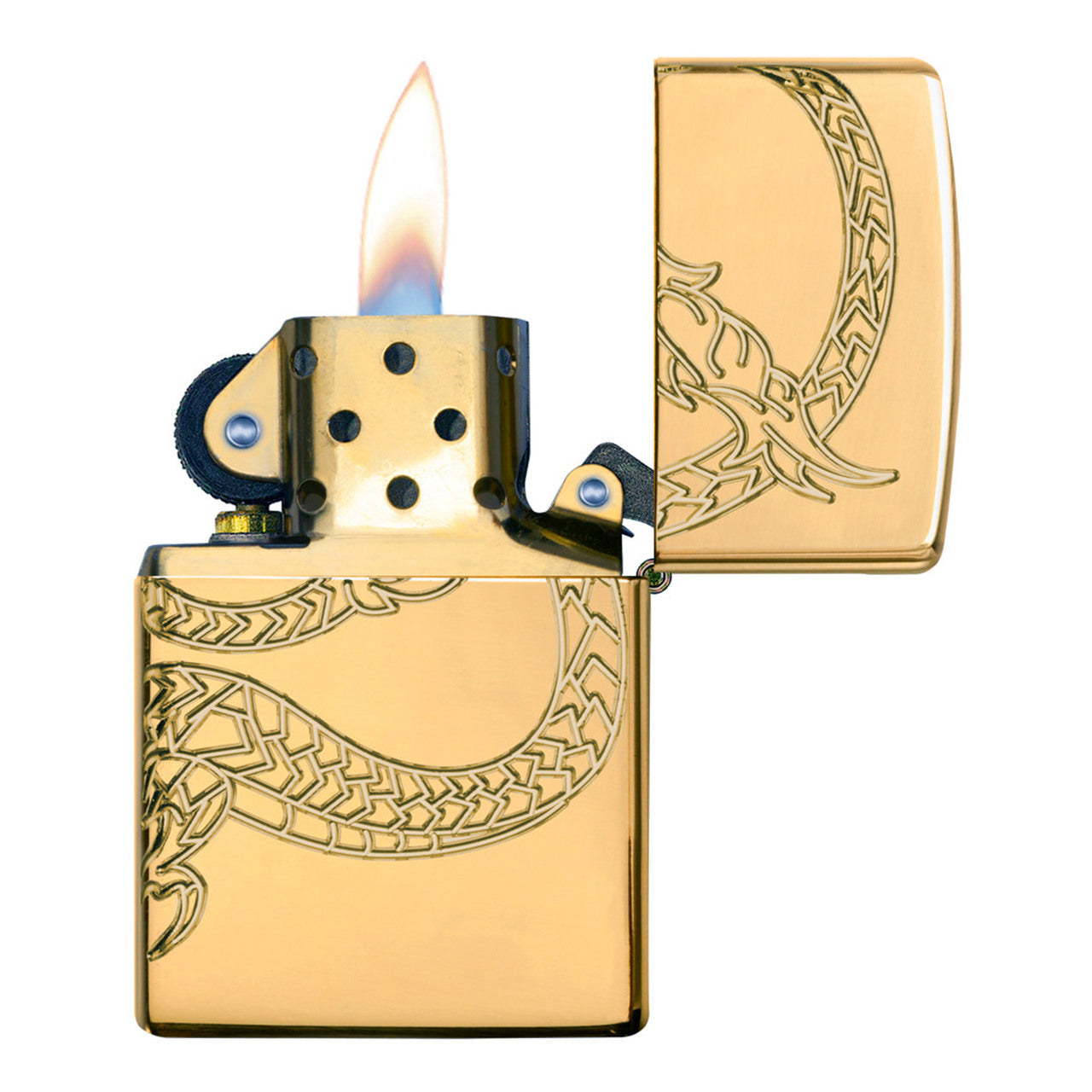 Zippo 29265 Red Eye Dragon Gold Plated Lighter