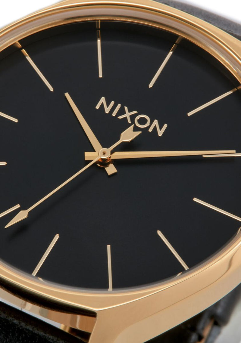 Nixon Clique Leather Watch Gold Women's Watch A1250-513-00