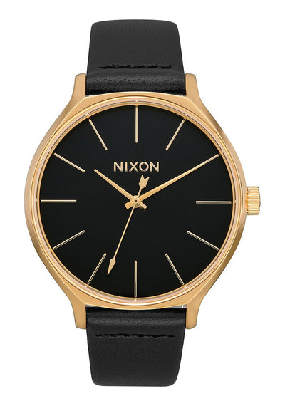 Nixon Clique Leather Watch Gold Women's Watch A1250-513-00