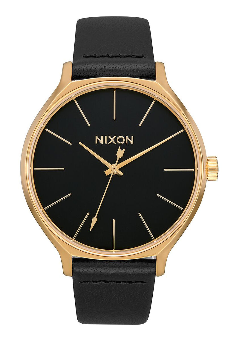 Nixon Clique Leather Watch Gold Women's Watch A1250-513-00