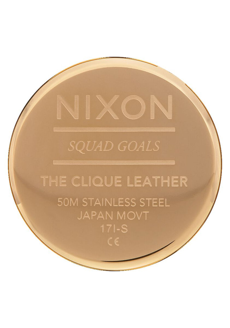 Nixon Clique Leather Watch Gold Women's Watch A1250-513-00