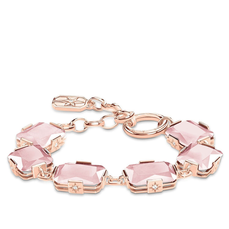 Thomas Sabo Bracelet Large Pink Stones