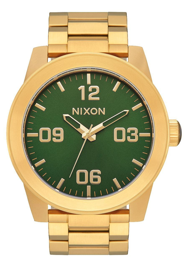 Nixon Corporal Stainless Steel And Green Watch A346-3416-00