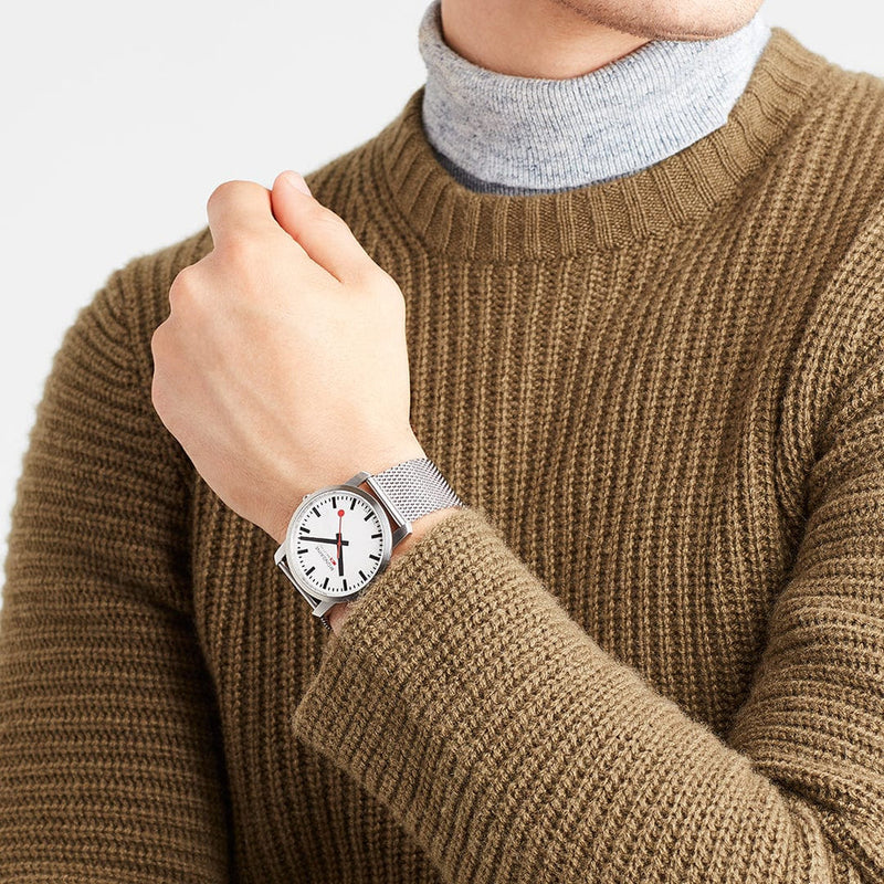 Mondaine Simply Elegant White Dial Mens Watch A638.30350.16SBZ