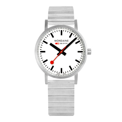 Mondaine Official Classic 36mm Silver Stainless Steel Watch A660.30314.16SBJ