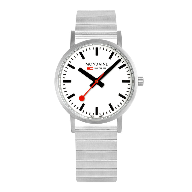 Mondaine Official Classic 36mm Silver Stainless Steel Watch A660.30314.16SBJ