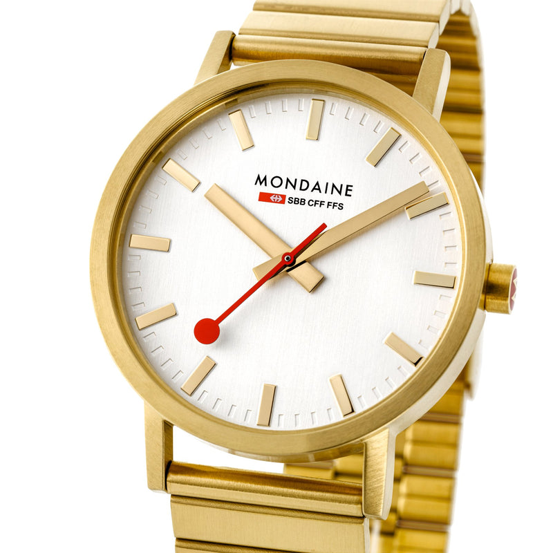 Mondaine Official Classic 36mm Gold Stainless Steel Watch A660.30314.16SBM