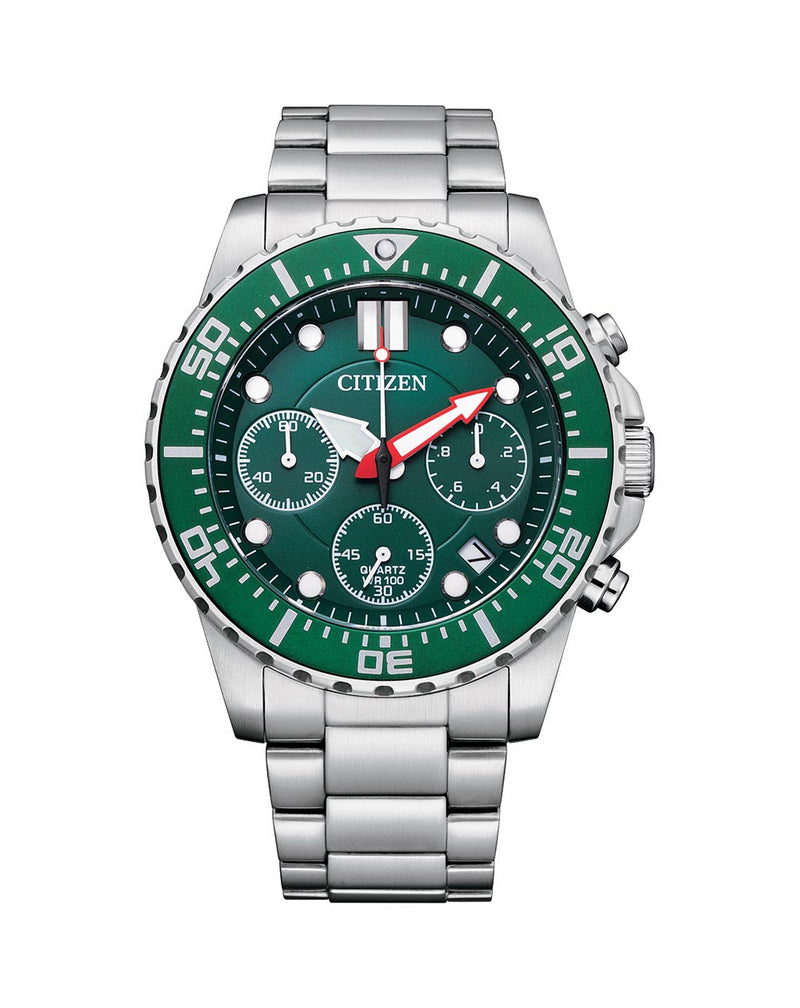 Citizen Quartz Green Chronograph Men's Watch AI5009-80X