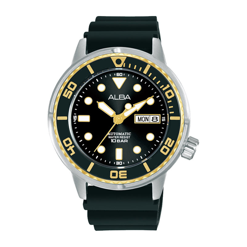 Alba Automatic Black Dial Two-Tone Mens Watch AL4250X1