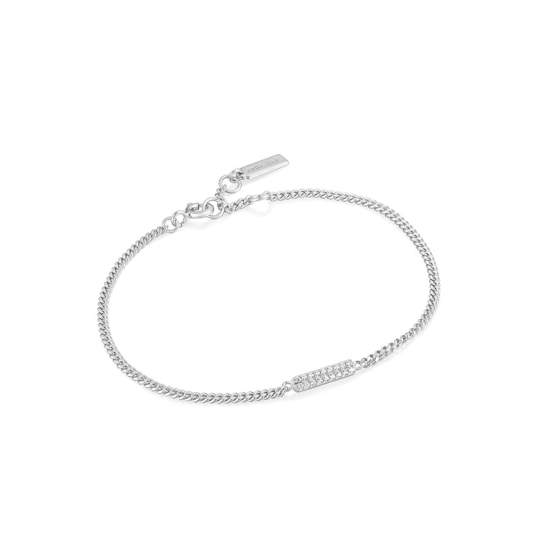 Silver Glam Bar Bracelet