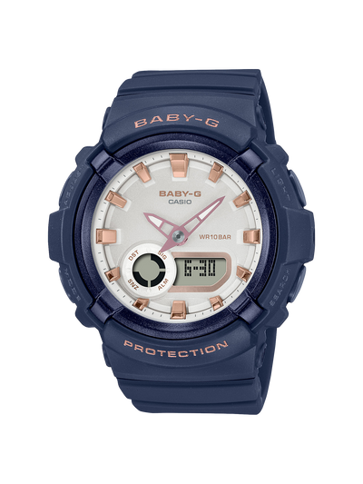 BABY-G DUO Metallic Accents Navy Resin Band Watch BGA280BA-2A