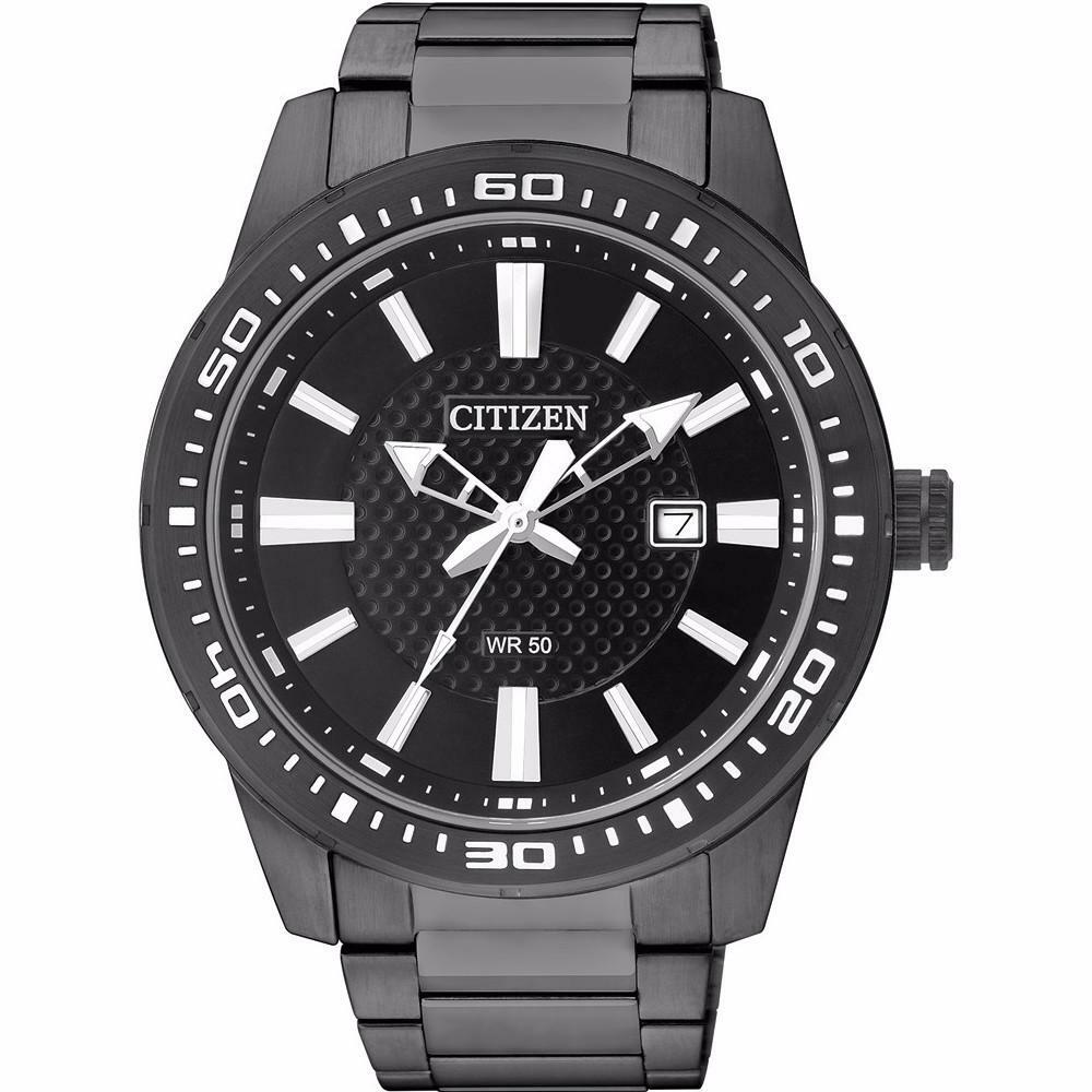Citizen Analog Black Dial Bi1065-59E Mens Watch