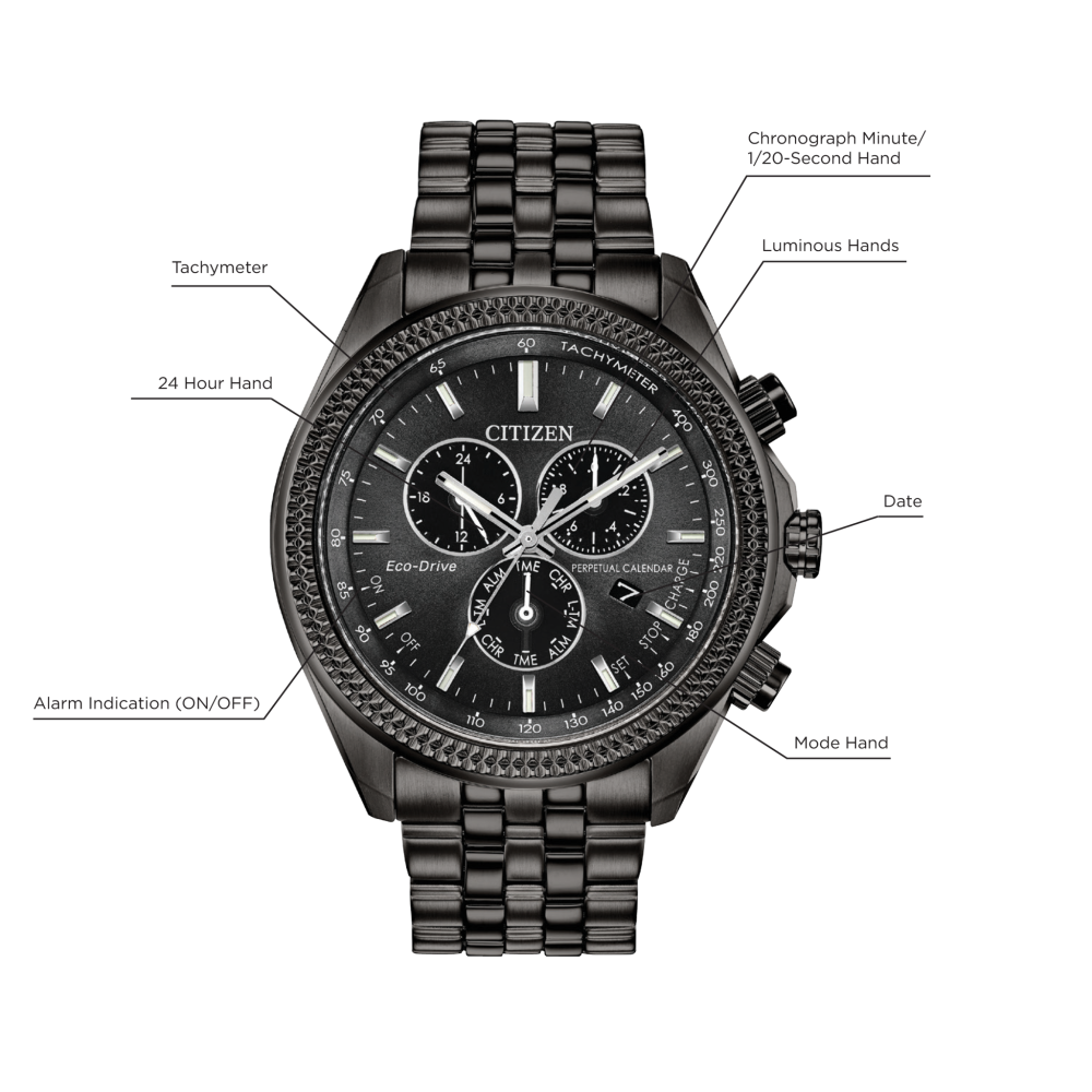Citizen Perpetual Calendar Black Dial Watch Bl5567-57E