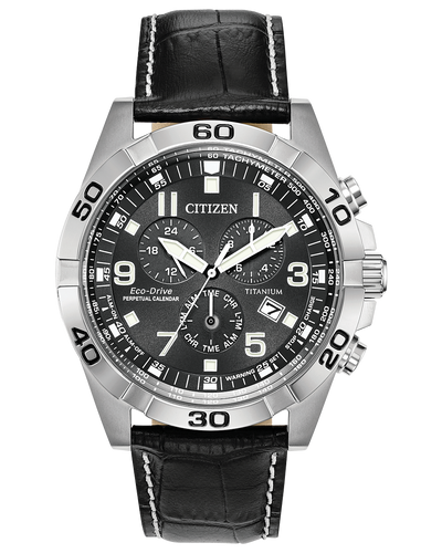 Citizen Leather Grey Dial Men's Watch