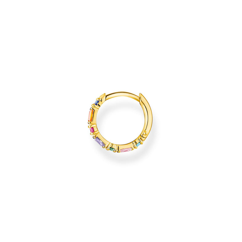 Thomas Sabo Single Hoop Earring Colourful Stones Gold