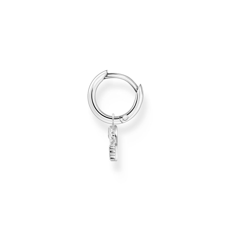 Thomas Sabo Single hoop earring with key pendant silver