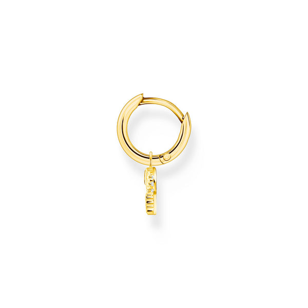 Thomas Sabo Single hoop earring with kew pendant gold