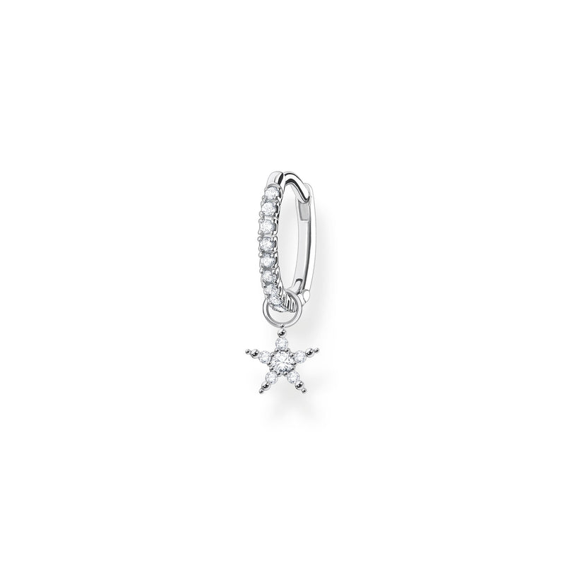 Thomas Sabo Single hoop earring with star pendant silver