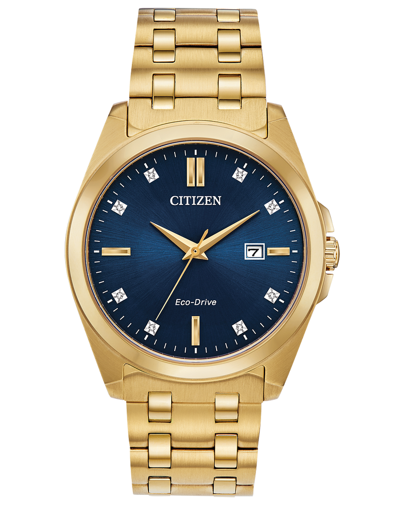 Citizen Corso Gold Case and Blue Dial Dress Watch BM7103-51L