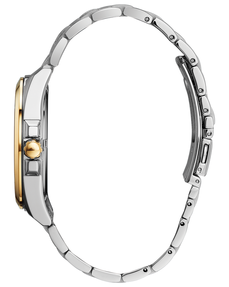 Citizen Corso Silver and Gold With Black Dial Dress Watch BM7107-50E
