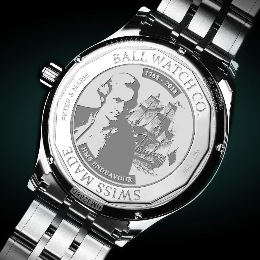 Ball Trainmaster Endeavour James Cook Men's Watch NM3288D-S2CJ-WH