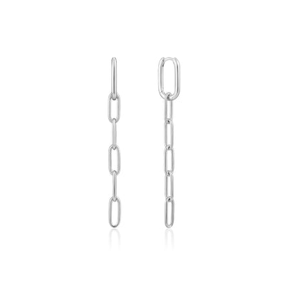 Ania Haie Cable Link Drop Earrings - Silver