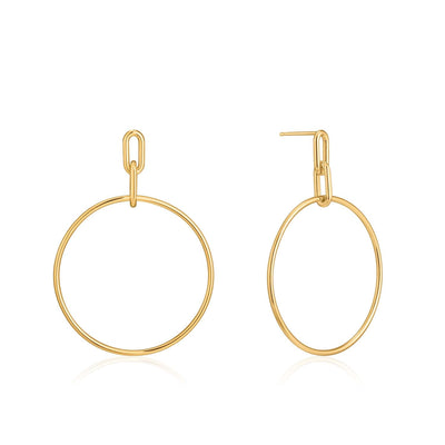 Ania Haie Cable Link Hoop Earrings - Gold