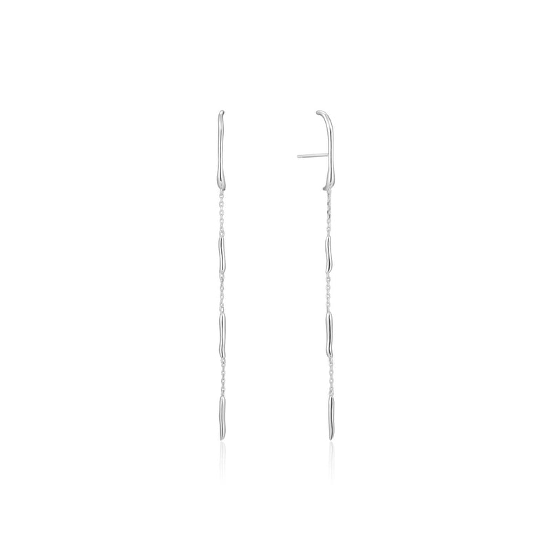 Ania Haie Slinky Drop Earrings - Silver