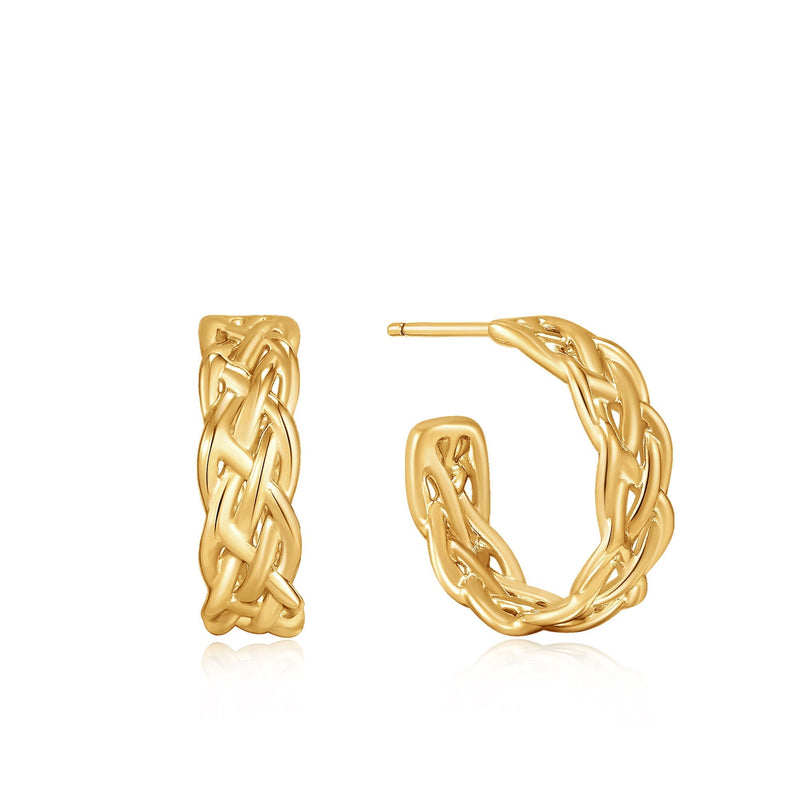 Ania Haie Gold Rope Chunky Hoop Earrings