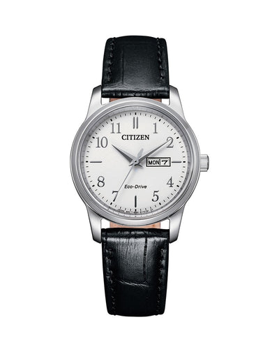 Citizen Eco-Drive Black Leather Dress Watch EW3260-17A