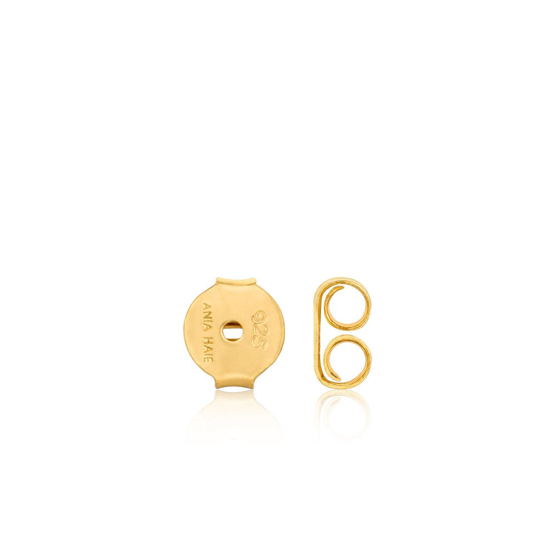 Ania Haie Optic White Enamel Gold Hoop Earrings