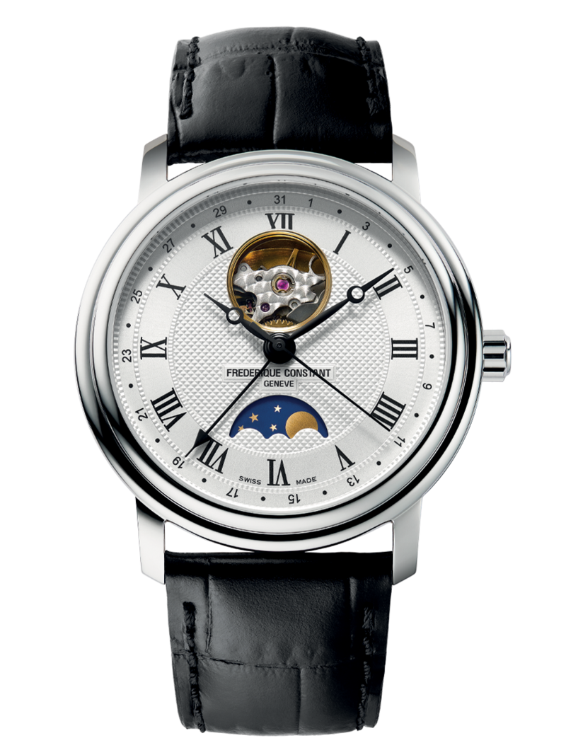 Frederique Constant Classic Heart Beat & Moonphase Watch FC-335MC4P6