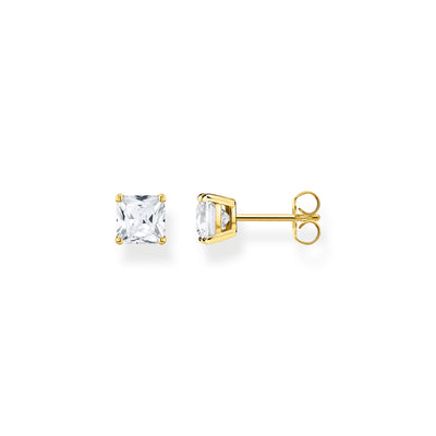 THOMAS SABO Ear studs white stone gold