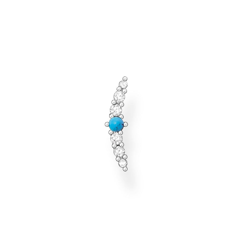 Thomas Sabo Single Ear Stud Blue Stone Silver