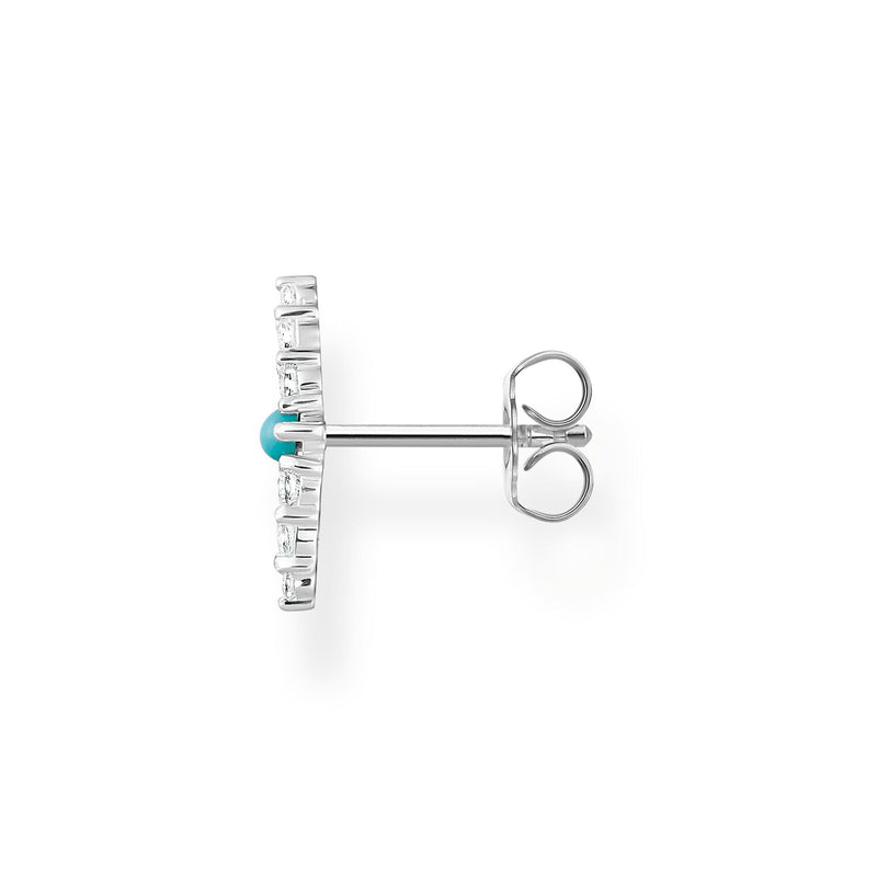 Thomas Sabo Single Ear Stud Blue Stone Silver