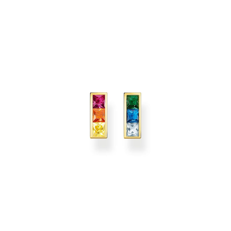 THOMAS SABO Ear studs colourful stones gold