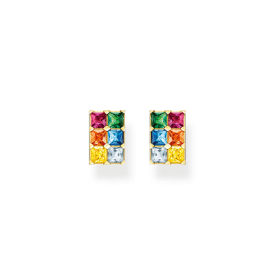 THOMAS SABO Ear studs colourful stones gold