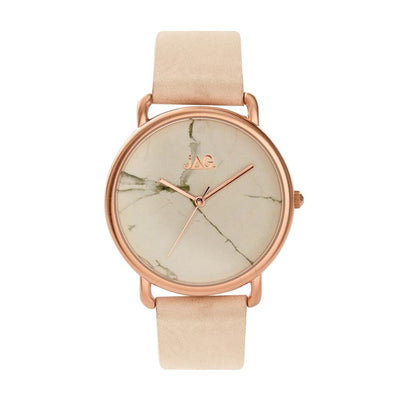 Jag Ivy Marble Dial Natural Strap Womens Watch