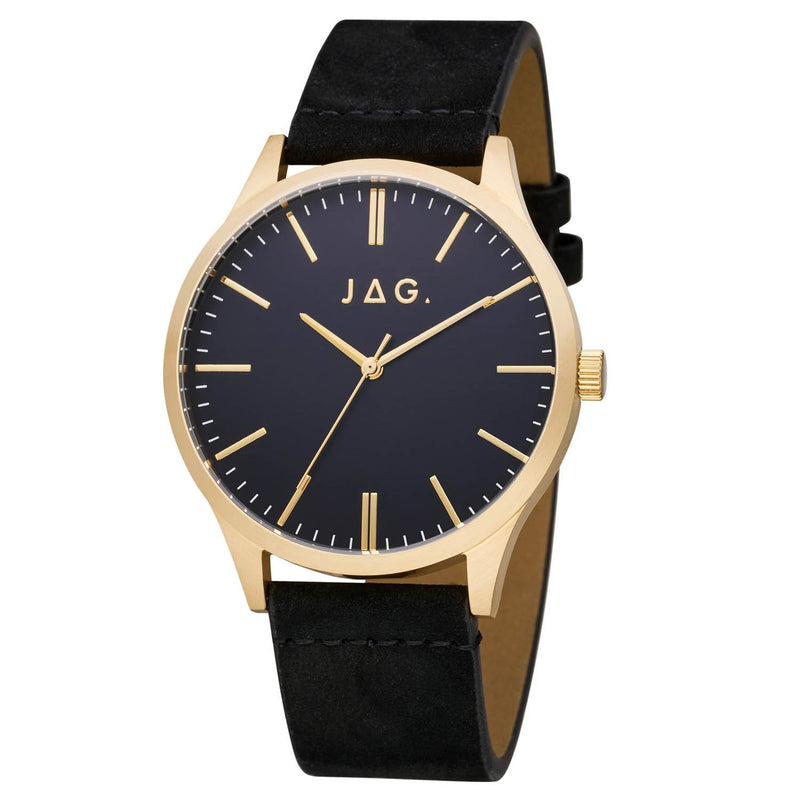 Jag Malcolm Black on Black Gold detail Men's Watch J2493