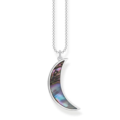 Thomas Sabo Necklace Crescent Moon Abalone Mother-of-pearl Silver